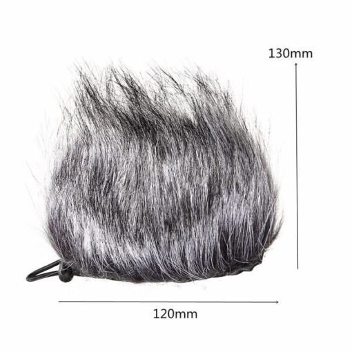 Slate Gray Microphone Muff Fur Windscreen For Sony D50 Zoom H1 H2N H4N Q3 Q3HD Recorder