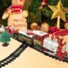 Light Salmon Christmas Electric Rail Car Small Train Children's Electric Educational Car Toys