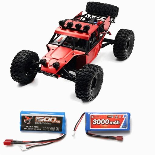 Black Feiyue FY03H with Two Battery 1500+3000mAh 1/12 2.4G 4WD Brushless RC Car Metal Body Shell Truck RTR Toy