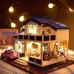 Cuteroom 1:24DIY Handicraft Miniature Voice Activated LED Light&Music with Cover Provence Dollhouse - Toys Ace