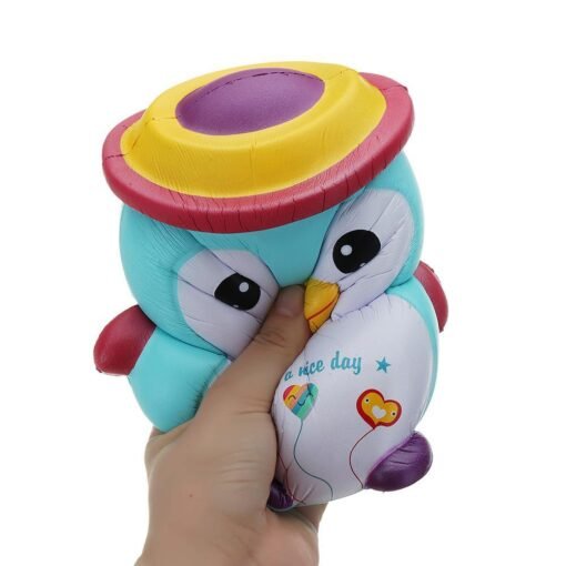 Goldenrod JJC_SS Squishy Happy Penguin Huge Jumbo 18cm Kawaii Soft Slow Rising Toy Gift With Original Package Collection