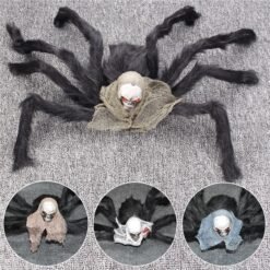 Dim Gray Halloween Party Decoration Skeleton Ghosthead Spider Horrid Scare Scene Toys