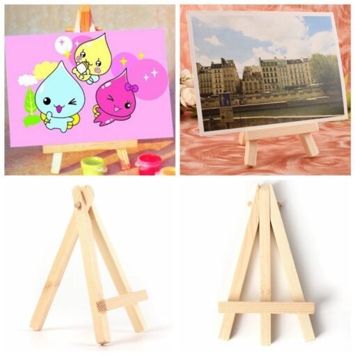 White Smoke Mini Wood Artist Easel Wedding Number Place Name Card Stand Display Holder