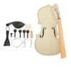 Wheat DIY Natural Solid Wood Violin Fiddle 4/4 Size Kit Spruce Top Maple Back Fiddle