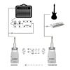 White Smoke CUVAVE WP-1 Wireless Audio Transmitter Receiver System with 280° Rotatable 1/4
