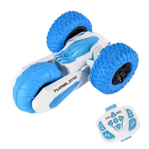 Dodger Blue Mofun 2.4G 8CH RC Car Stunt Drift Deformation Rock Crawler Roll 360 Degree Flip Kids Robot Indoor Toys