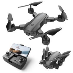 Dim Gray HR H9 Mini 2.4G WiFi FPV with 4K HD Dual Camera 20mins Flight Time Altitude Hold Mode Foldable RC Drone Quadcopter RTF