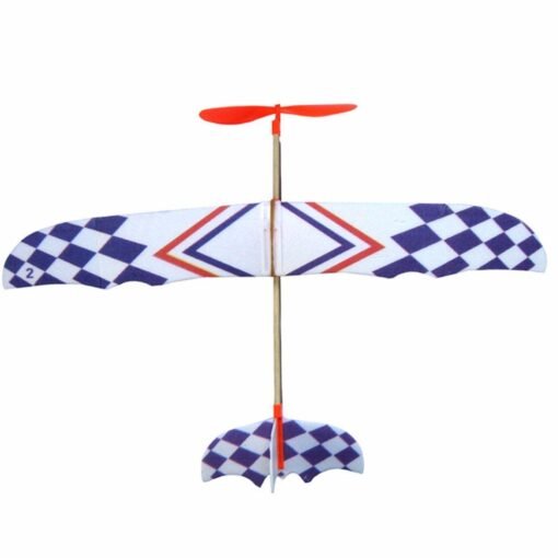 Lavender Elastic Rubber Band Powered DIY Foam Plane Kit Aircraft Model Educational Toy