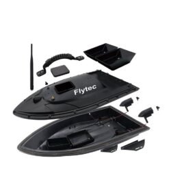 Black Flytec 2011-5 Generation Fishing Bait Rc Boat Kit Without Circuit Board Battery Motor Servo