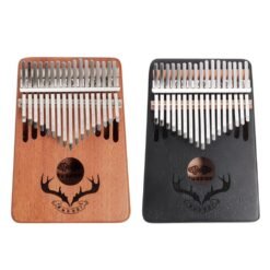 Snow Muspor 17 Key Mahogany Kalimba Extra Sound Holes Design Finger Thumb Piano Mbira Musical Instrument With Tuner Hammer Piano Bag