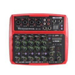 WENYANWEN Mini 4 Channel 16 DSP Effect USB Delay and Repeat Efferts Audio Mixer Console With Bluetooth