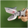Gray Dinosaur Shark Pecker Telescopic Spring Manipulator Clip Creative Decompression Tricky Toy