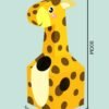 Orange Animal Cardboard Wearable Carton Toys Giraffe Dinosaur Children's Handmade DIY Model Novelties Toys
