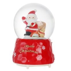 Santa Crystal Ball with Lighting Music Effects Music Box Christmas Gift Table Home Decoration