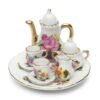 8pcs Porcelain Vintage Tea Sets Teapot Coffee Retro Floral Cups Doll House Decor Toy - Toys Ace