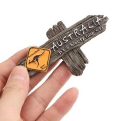 White Bloody Long Way Australia Kangaroo Resin Souvenir 3D Fridge Magnet