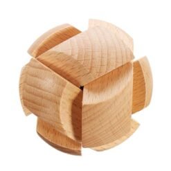 White Kong Ming Lock Toys Children Kids Assembling Challenge 3D Puzzle Cube IQ Brain Wooden Toy