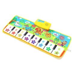 Yellow Musical Kid Piano Baby Crawl Mat Animal Educational Music Soft Kick Toy 5 Modes