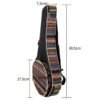 Dark Slate Gray Mandolin Bag Cotton Padded Thickened Organizer Portable Storage Case Cover Musical Instrument Accessories for Travel