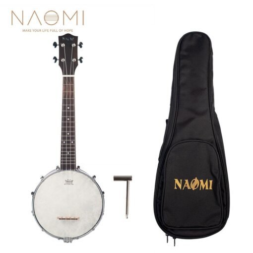 NAOMI NUKB-01 Banjolele Concert Scale Banjo 23" Ukulele With Gig Bag Vintage Color Banjo