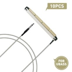 Beige NAOMI 10PCS Bass Ukelele Piezo W/ Braided Wire Cable ABS Pickup Rod For 4 Strings Ubass Guitar Diy Use