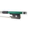 Sea Green NAOMI 4/4 Carbon Fiber Violin/Fiddle Bow Carbon Fiber Stick Silver Wire Winding And Sheepskin Grip Ebony Durable Use