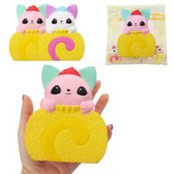 Kiibru Squishy Cat Swiss Roll Cake 10.5cm Licensed Slow Rising With Packaging Collection Gift Soft Toy - Toys Ace