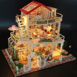 Hoomeda 13845 Be Enduring As The Universe DIY Dollhouse With Music Light Cover Miniature Model - Toys Ace