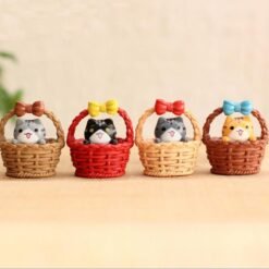 Cute Basket Cat Resin Handicraft Decoration - Toys Ace