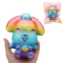 Cadet Blue Galaxy Puppy Squishy 14*7.5*8CM Slow Rising With Packaging Collection Gift Soft Toy