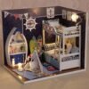 Creative Room DIY Handmade Assembly Doll House Miniature Furniture Kit with LED Light Dust Proof Cover Toy for Kids Birthday Gift Home Decoration Collection - Toys Ace