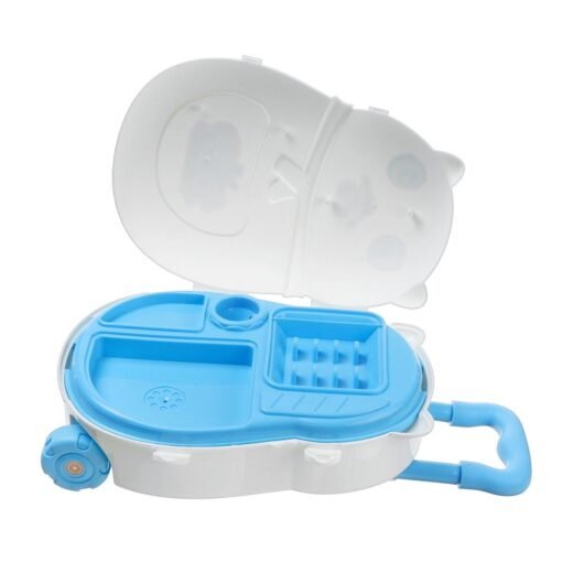 Light Sky Blue Kids Kitchen Dishwasher Playing Sink Dishes Toys Play Pretend Play Toy Set