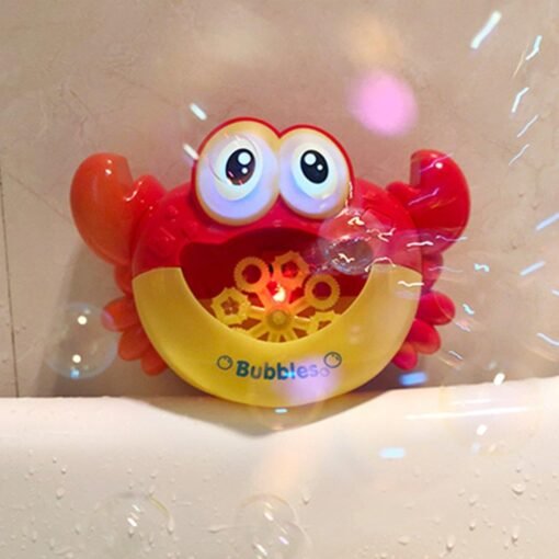 Dark Red Crab Music Bubble Machine Bubble Maker Machine Bubble Blower Science Toys