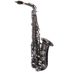 Dim Gray MY S0205 Matte Black Nickel Plated Alto E Flat Saxophone Body Carved White Shell Buckle