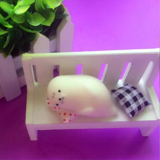 Sleeping Seal Squishy Squeeze Toy Cute Healing Kawaii Collection Stress Reliever Gift Decor - Toys Ace