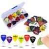 Sienna Zebra 50Pcs Electric Guitar Thumb Finger Picks with Case 0.58/0.71/0.81/0.96/1.20/1.50mm Thickness