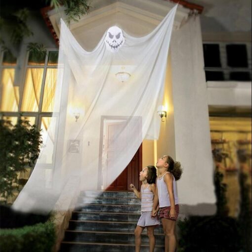 Gray Halloween Hanging Creepy Ghost Curtain Party Decoration Display Prop