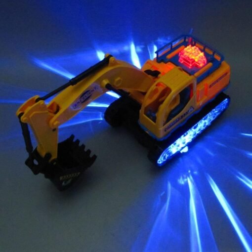 Electric Engineering Excavator Plastic Diecast Model Toy with RGB Light and Music for Kids Gift - Toys Ace