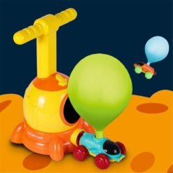 Yellow Green Inertial Power Balloon Car Intellectual Development Learning Education Science Experiment Toy for Kids Gift