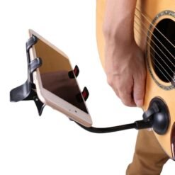 Rosy Brown Debbie GS05 Phone Support Holder Stand with Ball-joint 360° Rotation Flexible Pole Suction Cup for Guitar