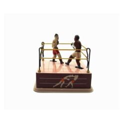 Antique White Classic Vintage Clockwork Wind Up Boxing Ring Boxers Children Kids Tin Toys With Key