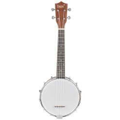 Dim Gray IRIN 23 Inch Banjo Sapele Wood 4 Strings Banjolele Concert Size