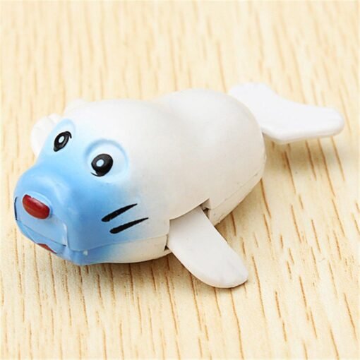 Gray Cute Wind-Up Water Pool Bath Diver Plastic Toy Swimming Baby Kids Bath Toys