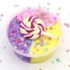 Light Goldenrod DIY Three Color Slime Lollipop Snowflake Mud Cotton Star Decompression Stress Reliever Toy 60ml