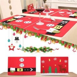 Tomato Christmas Party Home Decoration Elk Glove Table Mats Ornament Toys For Kids Children Gift