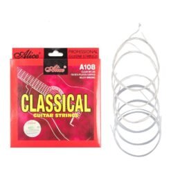 Maroon Alices A108-N Original Classical Guitar Strings Set Clear Nylon Silver-Plated Copper Alloy Wound Normal Tension