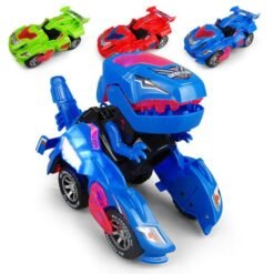 Royal Blue HG-788 Electric Deformation Dinosaur Chariot Deformed Dinosaur Racing Car Children's Puzzle Toys with Light Sound