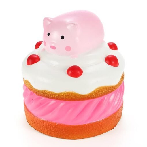 Squishy Piggy Cake 9.5cm Pink Pig Slow Rising With Packaging Collection Gift Decor Soft Toy - Toys Ace