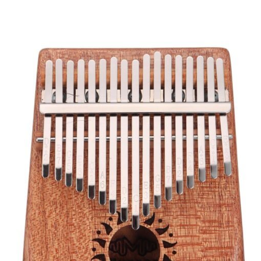 Seashell Muspor Kalimba 17 Keys Mahogany Wood Kalimba African Finger Thumb Piano Mbira Calimba with Tuner Hammer Case