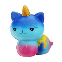 Medium Turquoise Galaxy Unicorn Cat Squishy 12*8.2CM Slow Rising Soft Collection Gift Decor Toy